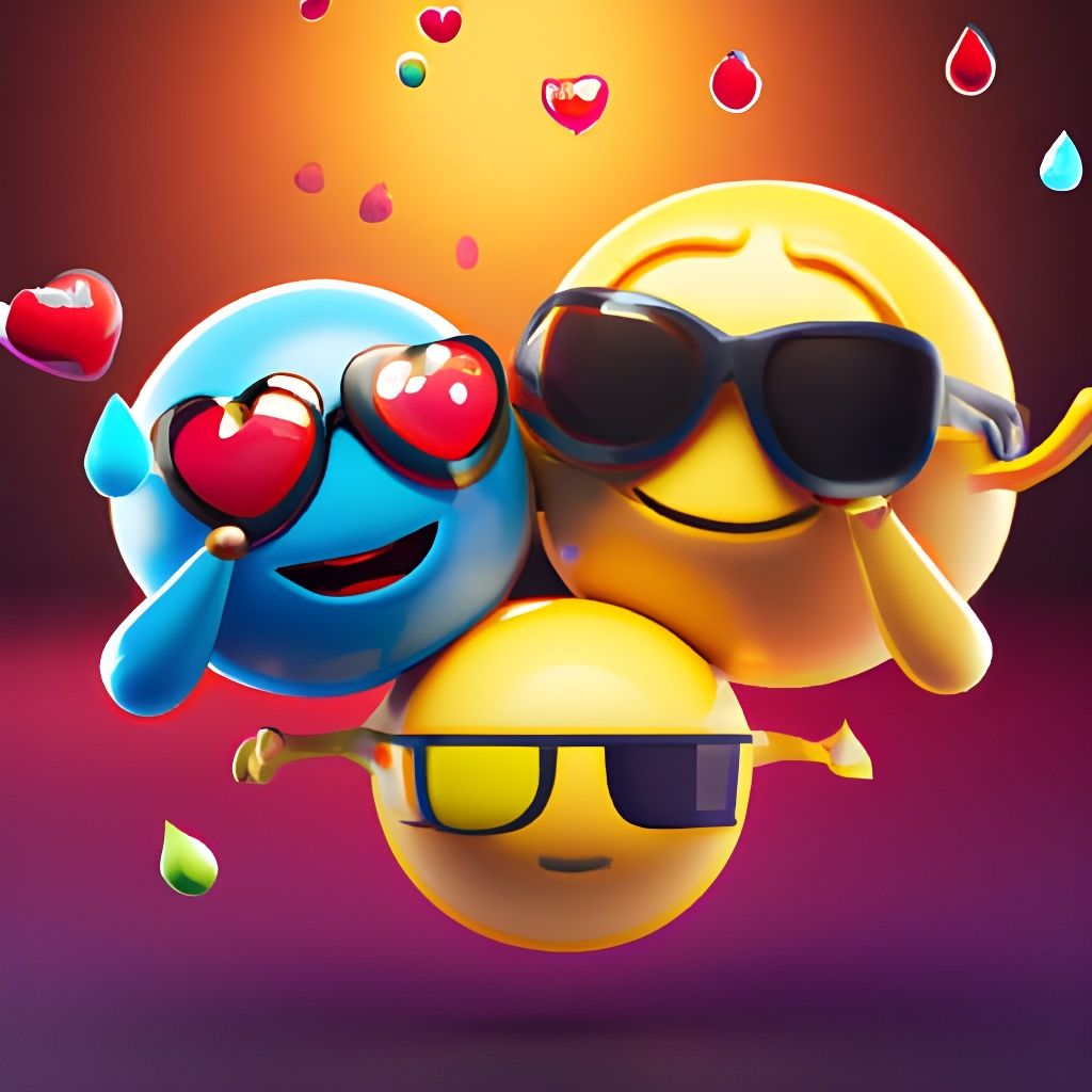 Emojis Hugging: Hyper Cute Concept Art