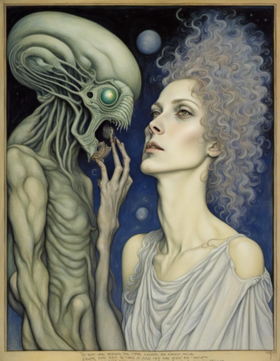 Surreal Allegory of Humanity as Alien Virus