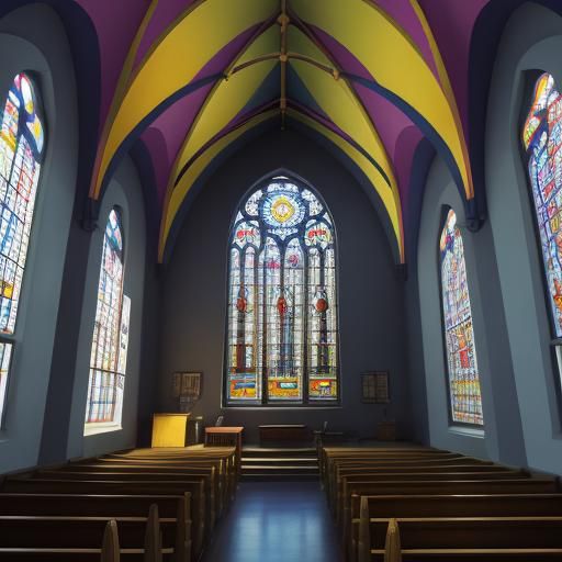 Angels Sing in Stained Glass, Bauhaus Style