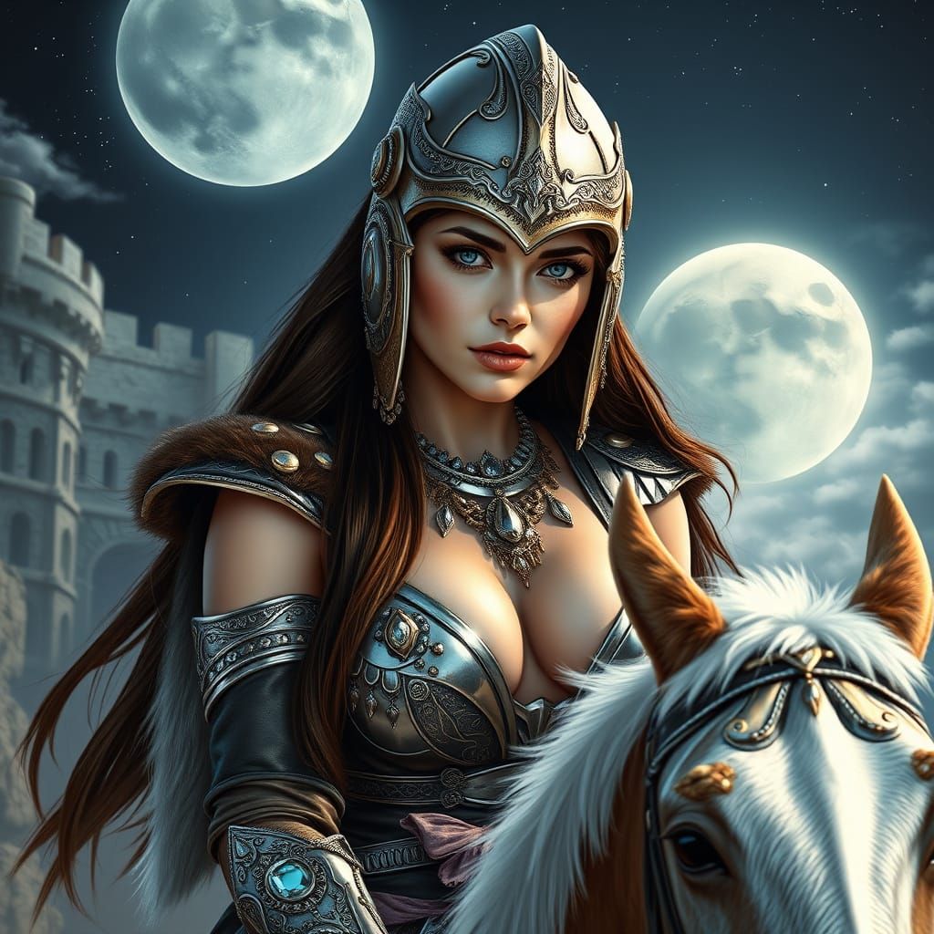 Ethereal Barbarian Warrior in Futuristic Armor