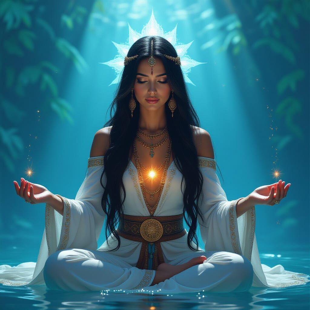 Mystical Priestess Heals in Ancient Atlantis