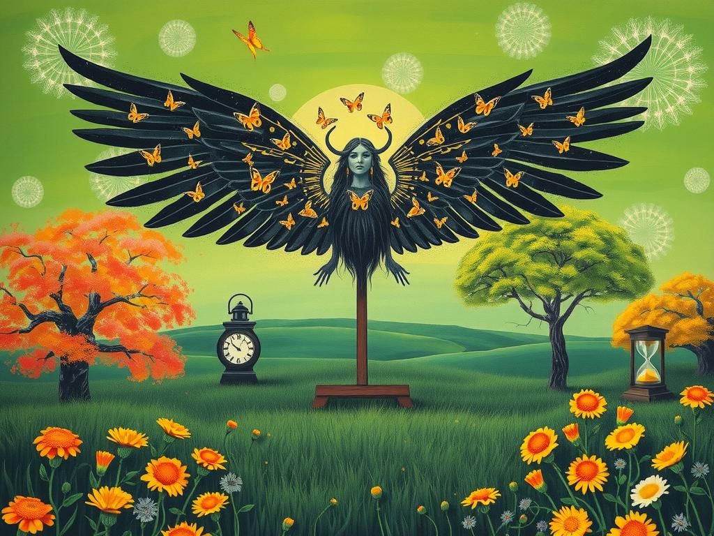 Surreal Landscape with Angel, Dreamlike Scene