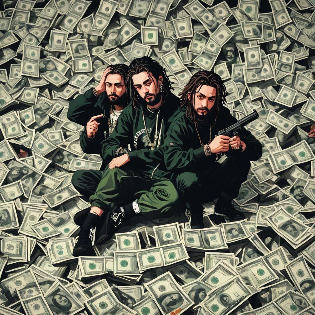 Suicideboys Album Cover in Anime Style