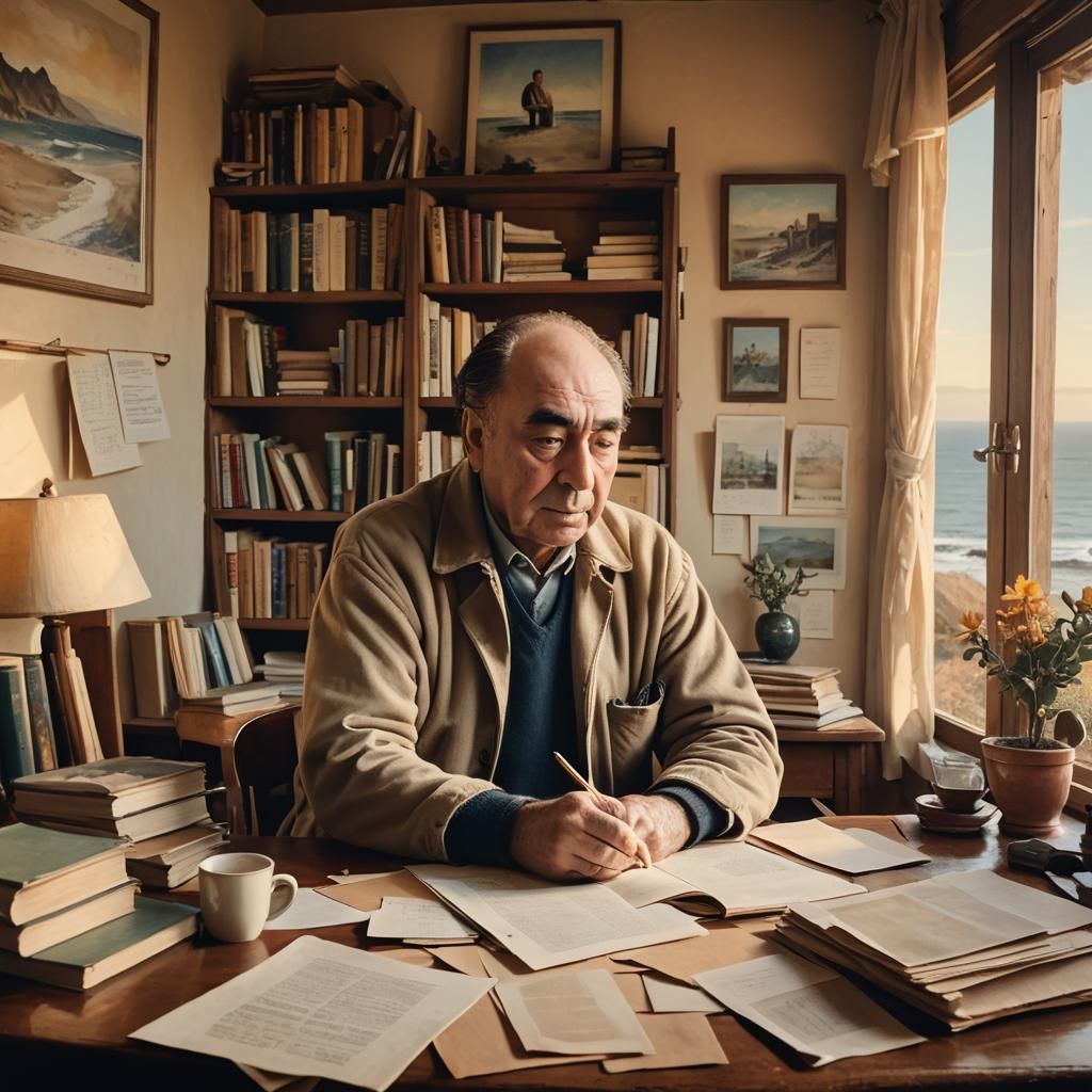 Neruda's Coastal Study: A Romantic Portrait