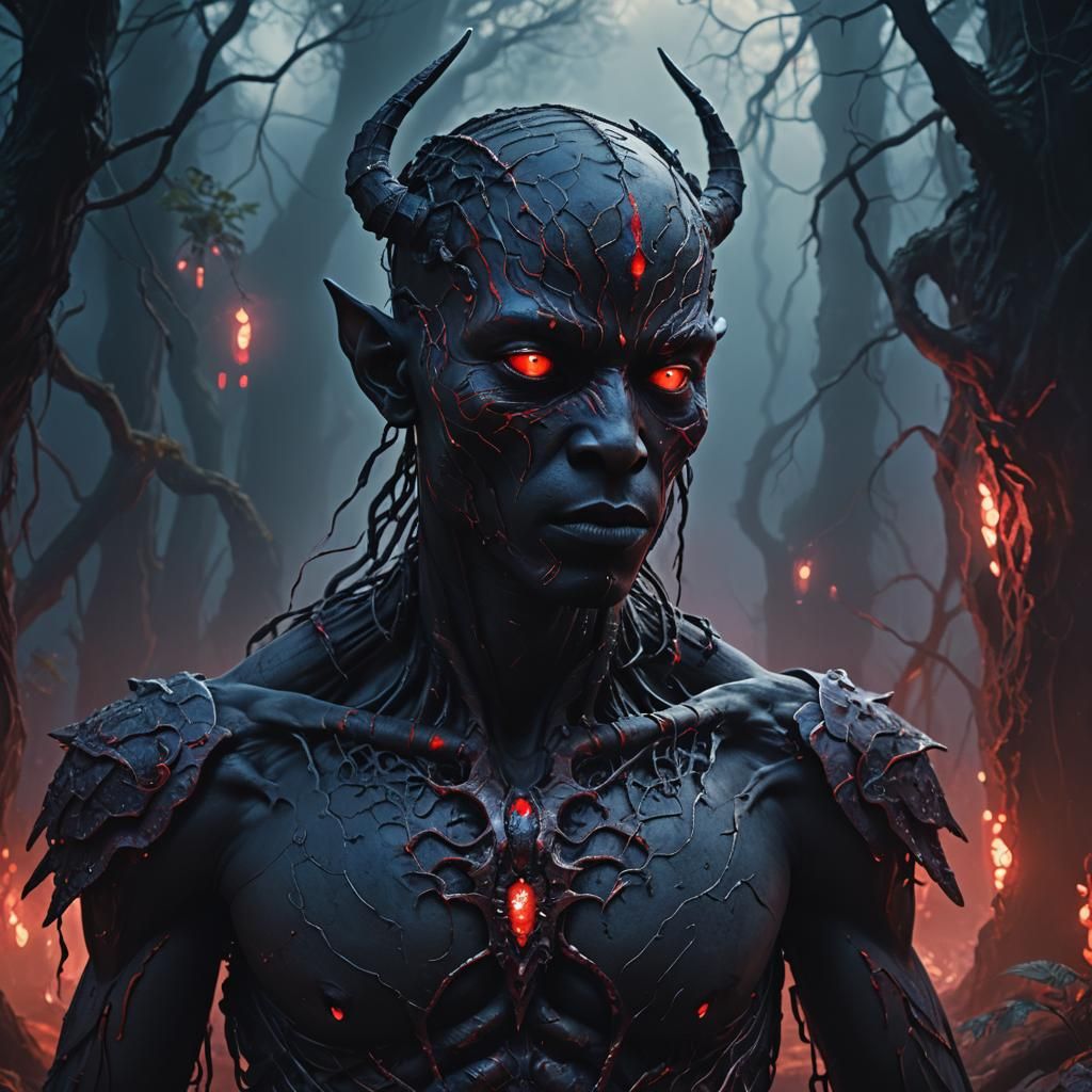 Mystical Dark Fantasy Portrait in Digital Art Style