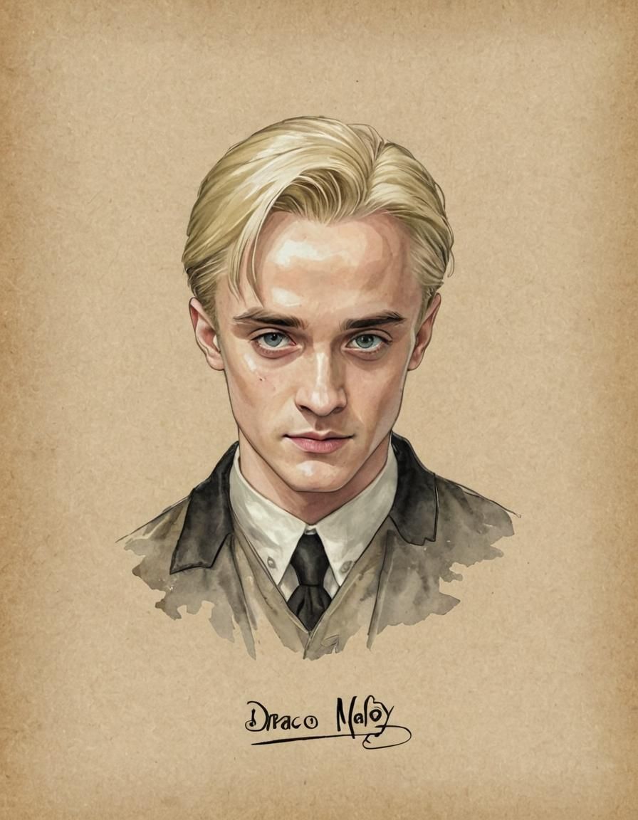 Draco Malfoy Student Portrait: Digital Character Art