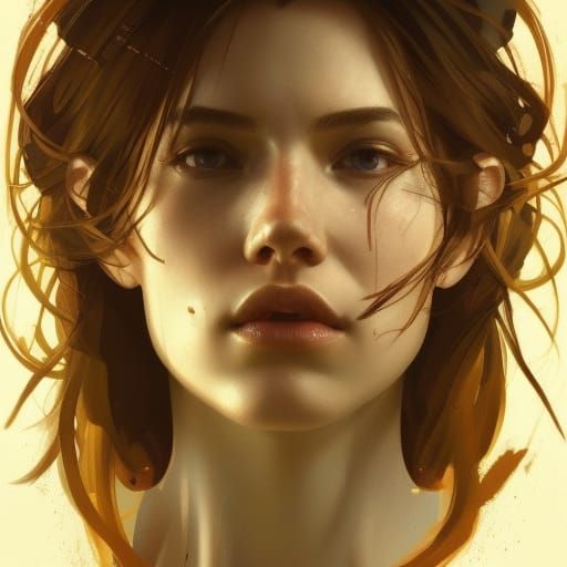 Detailed Portrait of Leo in Art Nouveau Style