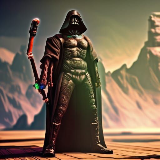 Detailed Matte Painting of a Sith Warrior