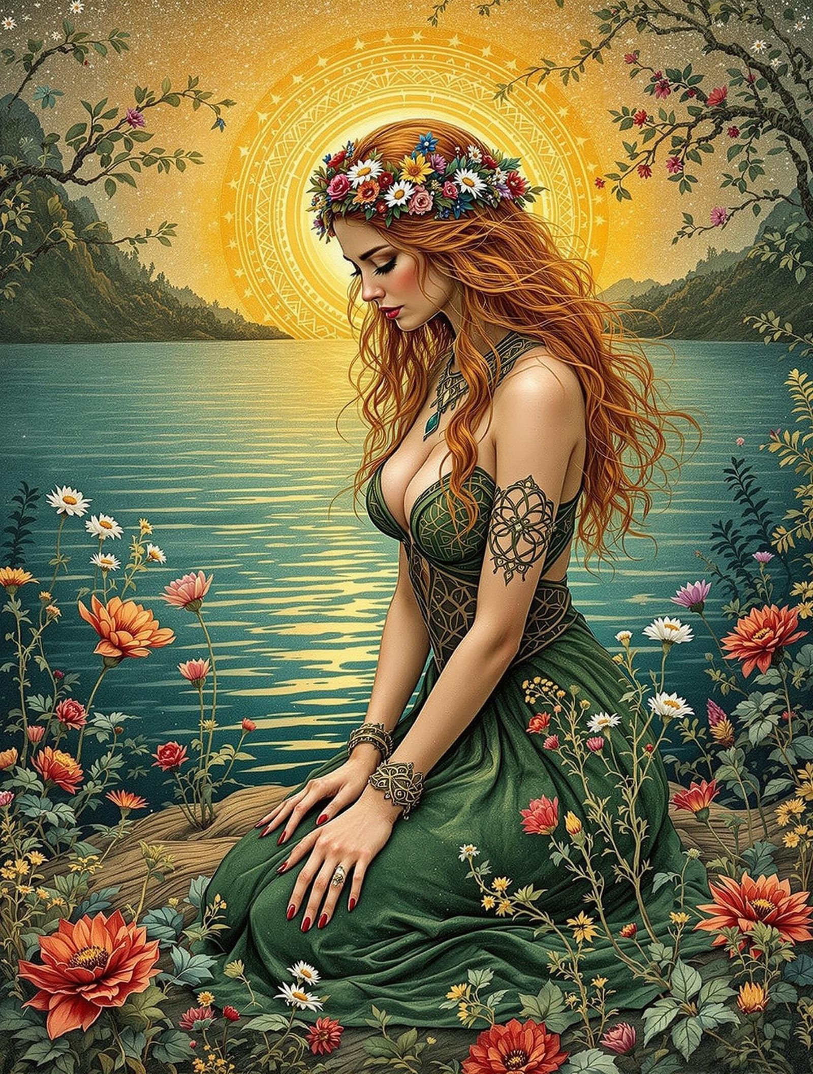 Celtic Woman in Luminous Bloom