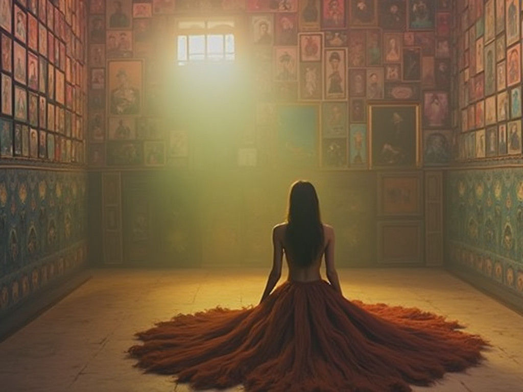 Surreal Demon Art in a Dark Room