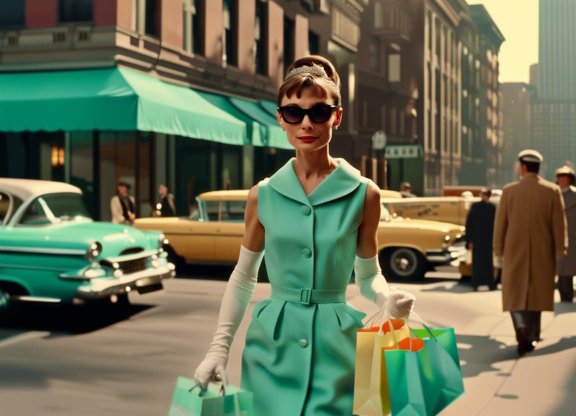 Holly Golightly Shopping in NYC, Directed by Wes Anderson