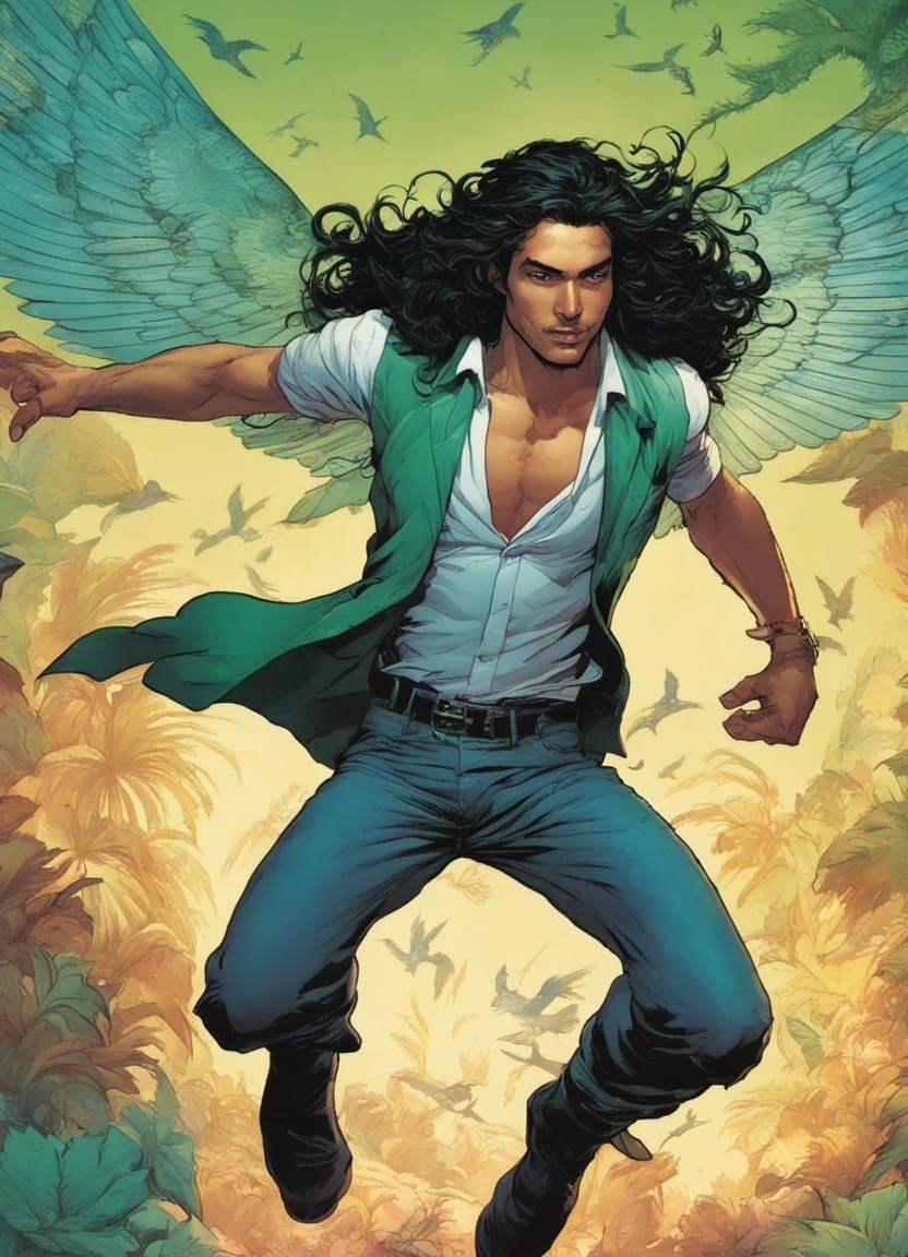 Latin American Dancer in Comic Book Style Art