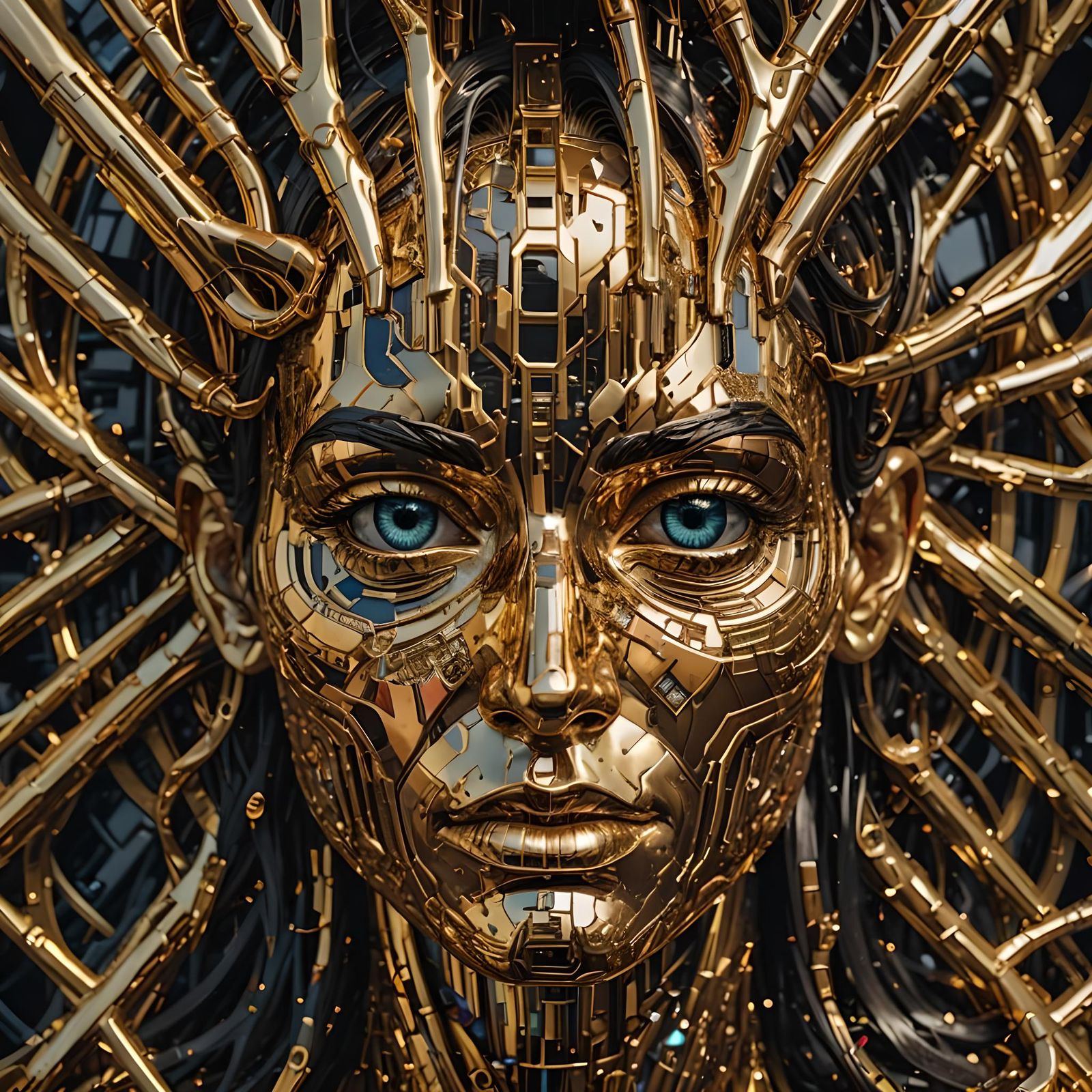 Gilded Ultraglitchism Visual Masterpiece in HDR