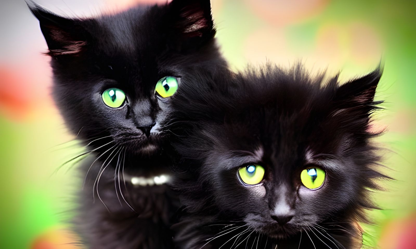 Adorable Black Kittens: A Photorealistic Portrait