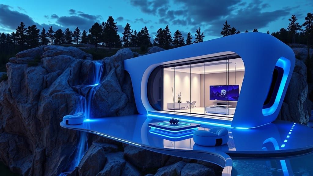 Blue: Futuristic House