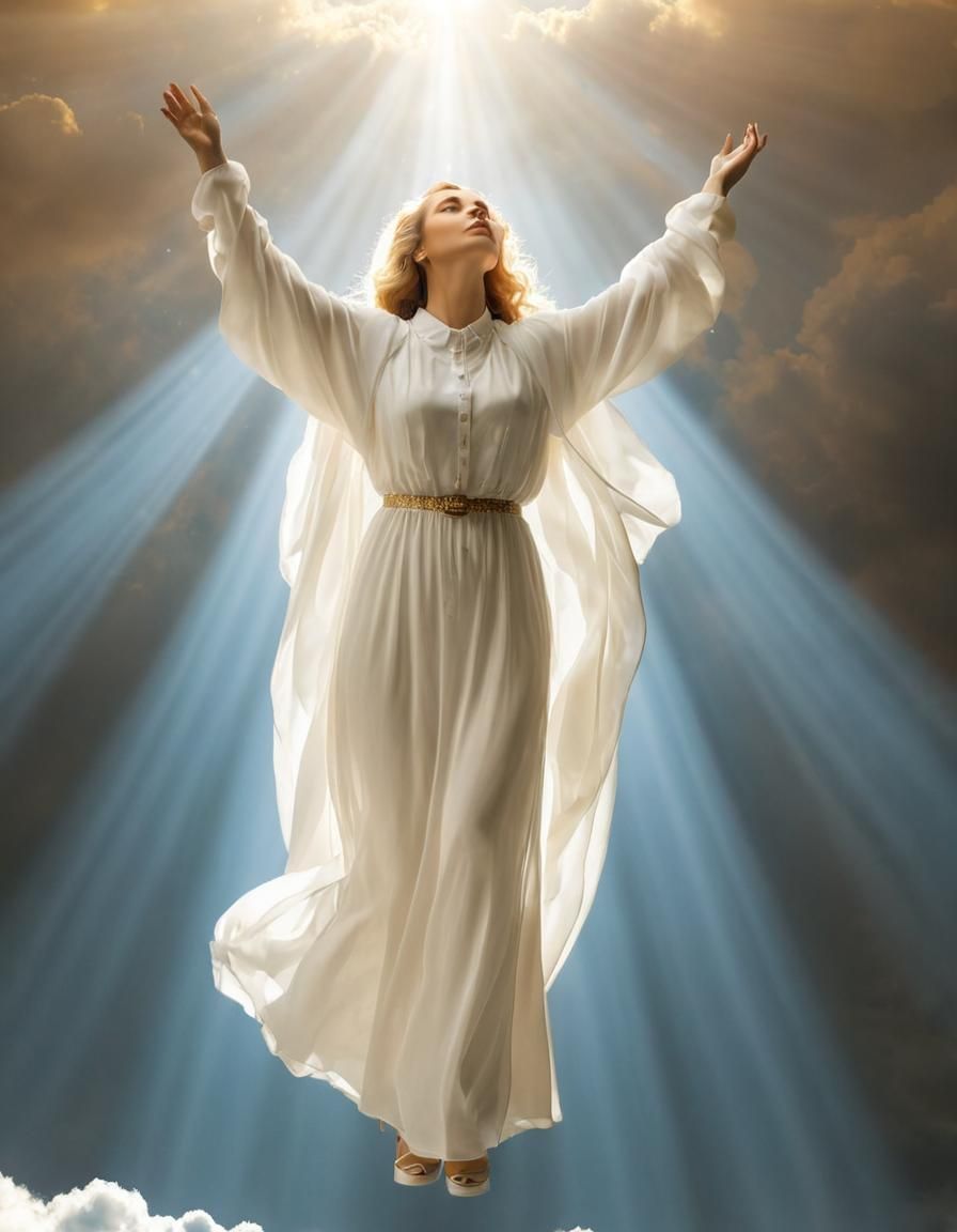 Young Woman Looking to Heaven