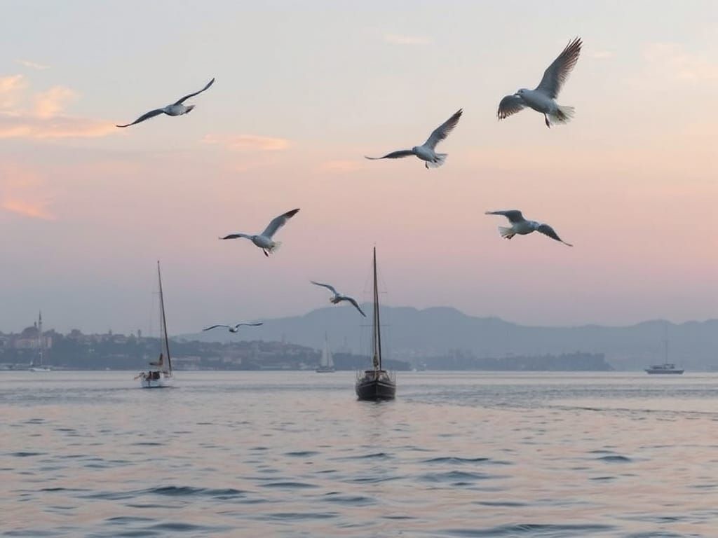 Peaceful Bosphorus Evening in Soft Light