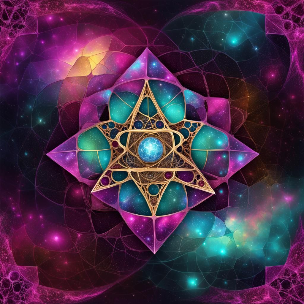 Fractal Universe: Nebulas and Futuristic Cube