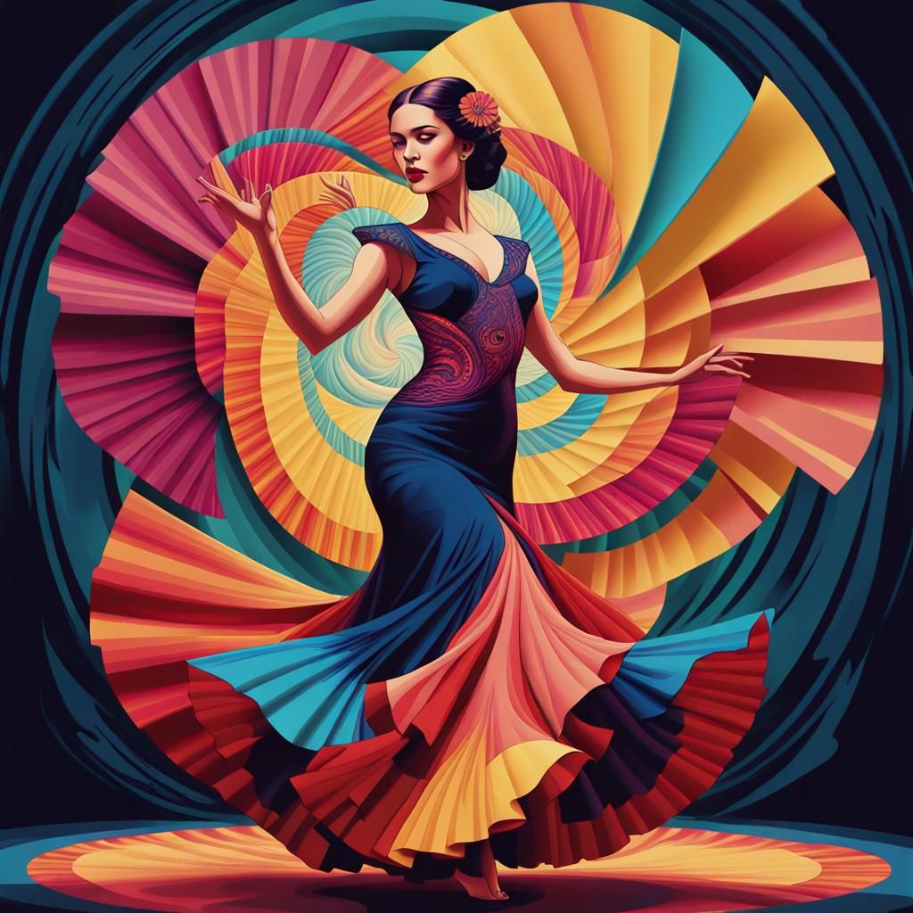 Flamenco Princess in Pop Art Screen Print