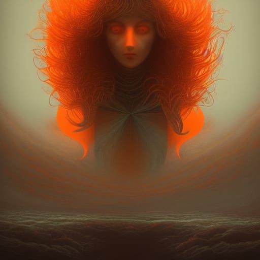 Dystopian Seascape in Crepuscular Fairycore Style