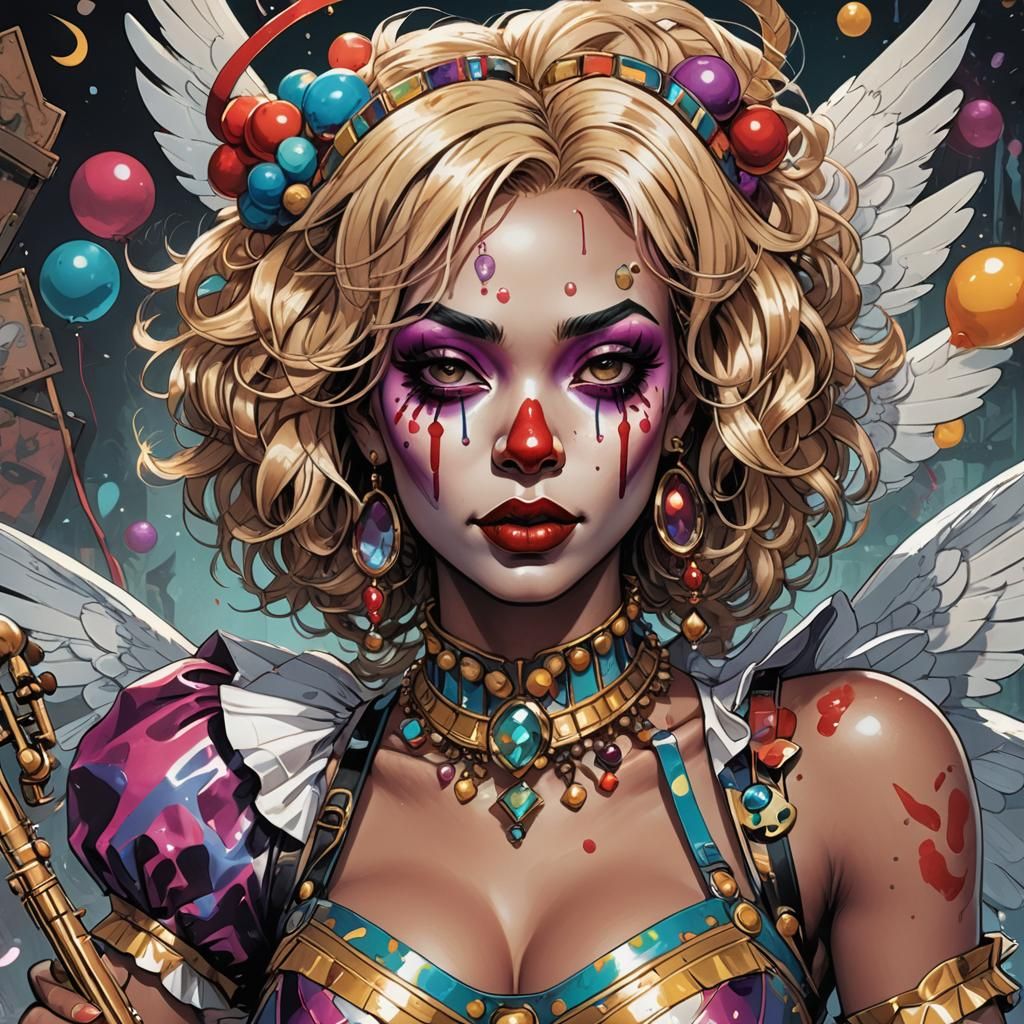 Nerdy Angel as Comic Book Art Portrait
