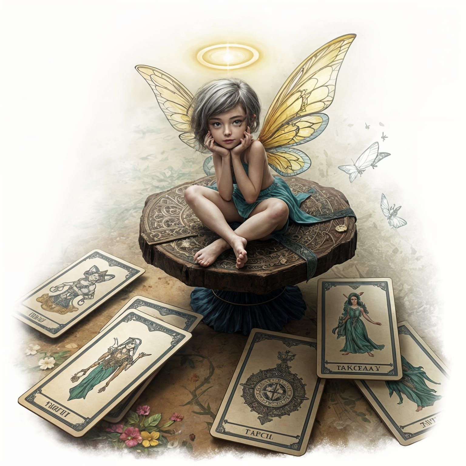 Ethereal Tarot Fairy Illustration