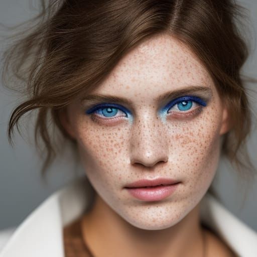 Professional Portrait of a Girl with Freckles