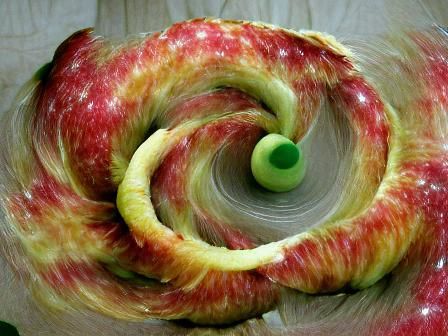 Spiraling Apple: An AI Generated Image