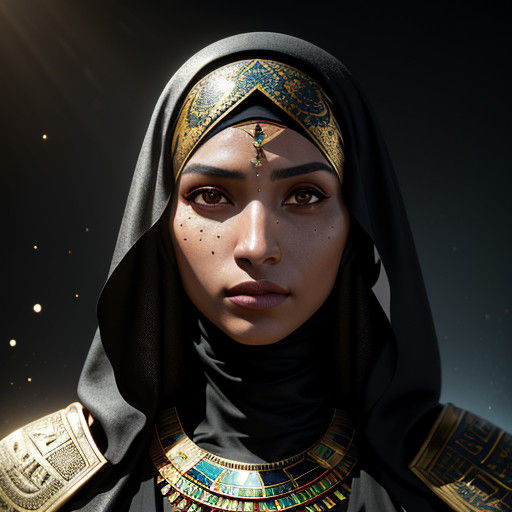 Egyptian Woman in Elegant Hijab, Captured in Stunning 8K Res...