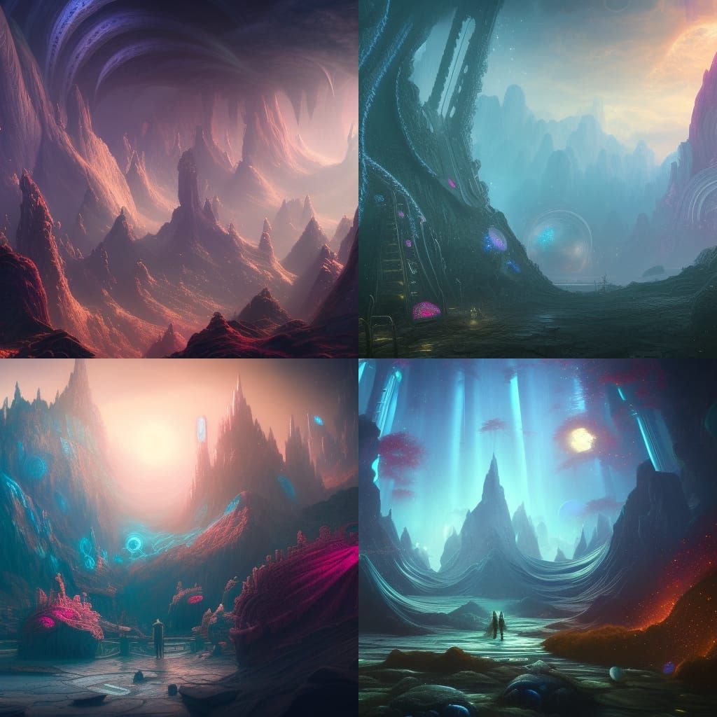 Dreamcore Matte Painting in Astral Style