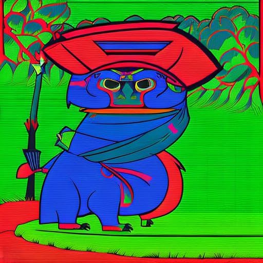 Giant Stone Sphinx in Renaissance Surrealist Style