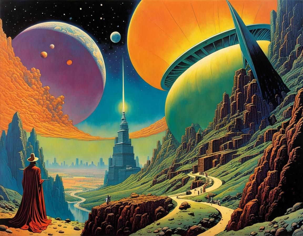 Psychedelic Sci-Fi Book Cover Art