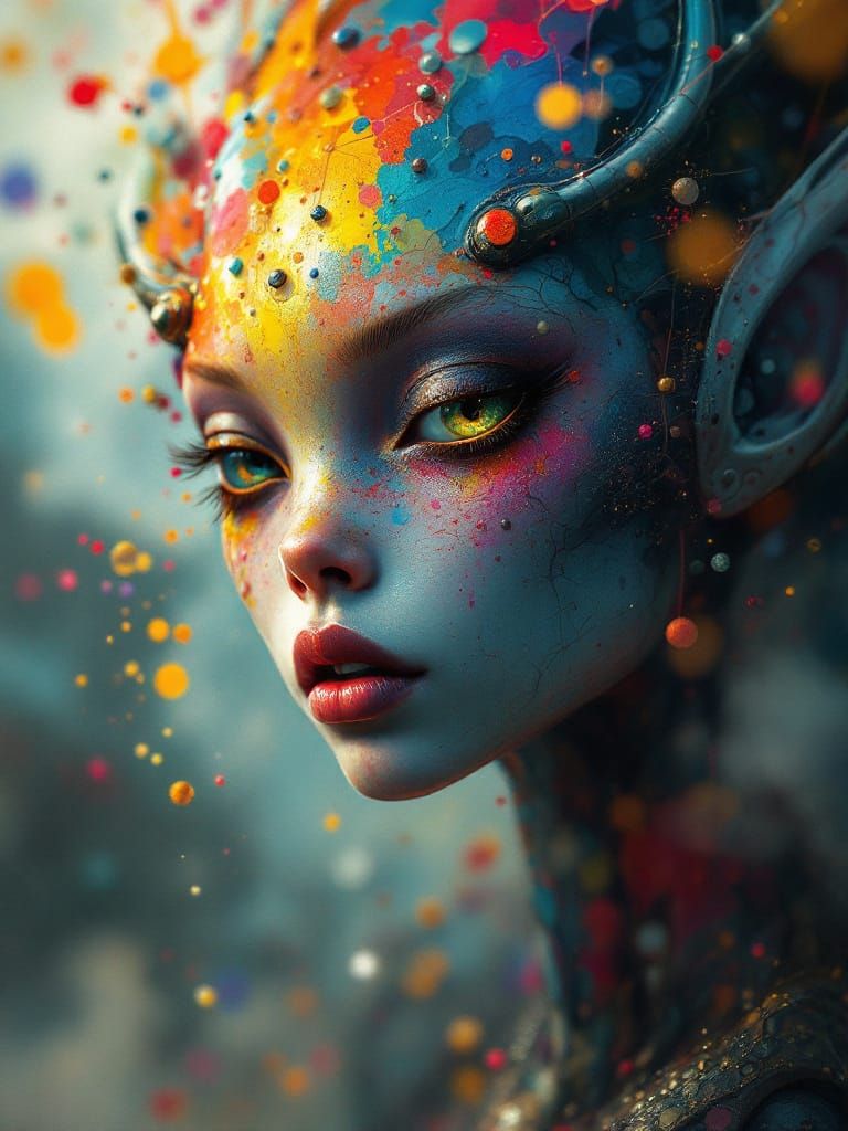 Abstract Alien Portraits in a Surreal Universe