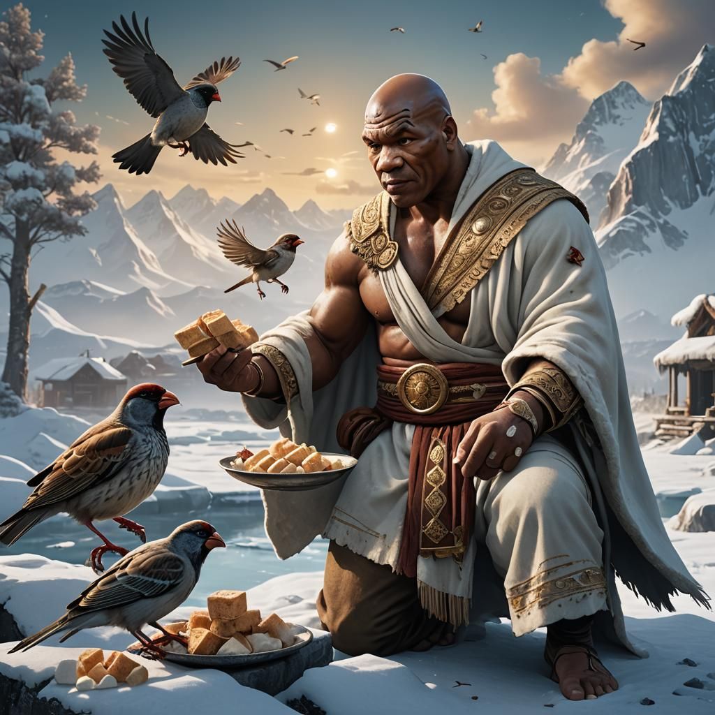 Mike Tyson Toga Sparrow Arctic Matte Painting