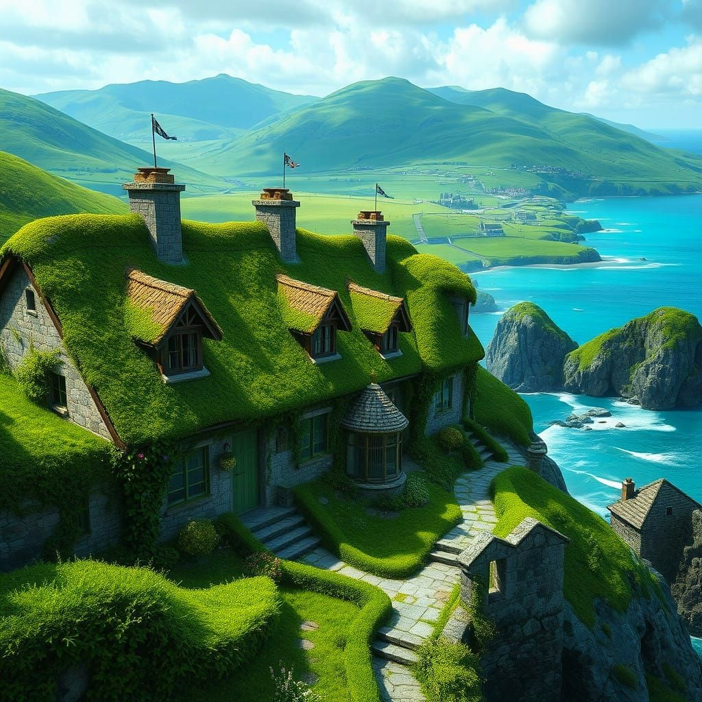 Whimsical Irish Cottages Amidst Breathtaking Sea Views