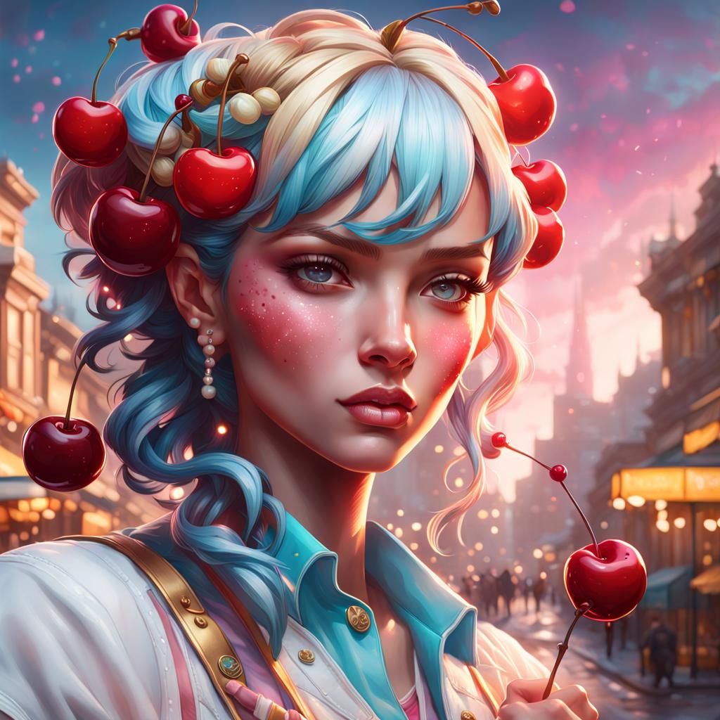 Delicious Sundae Portrait in Digital Art Style