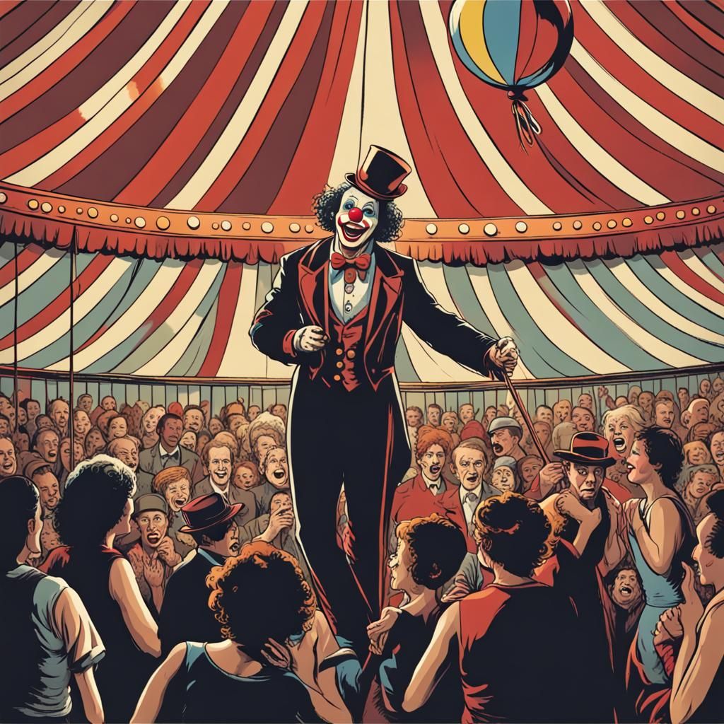 Menacing Clown at the Circus