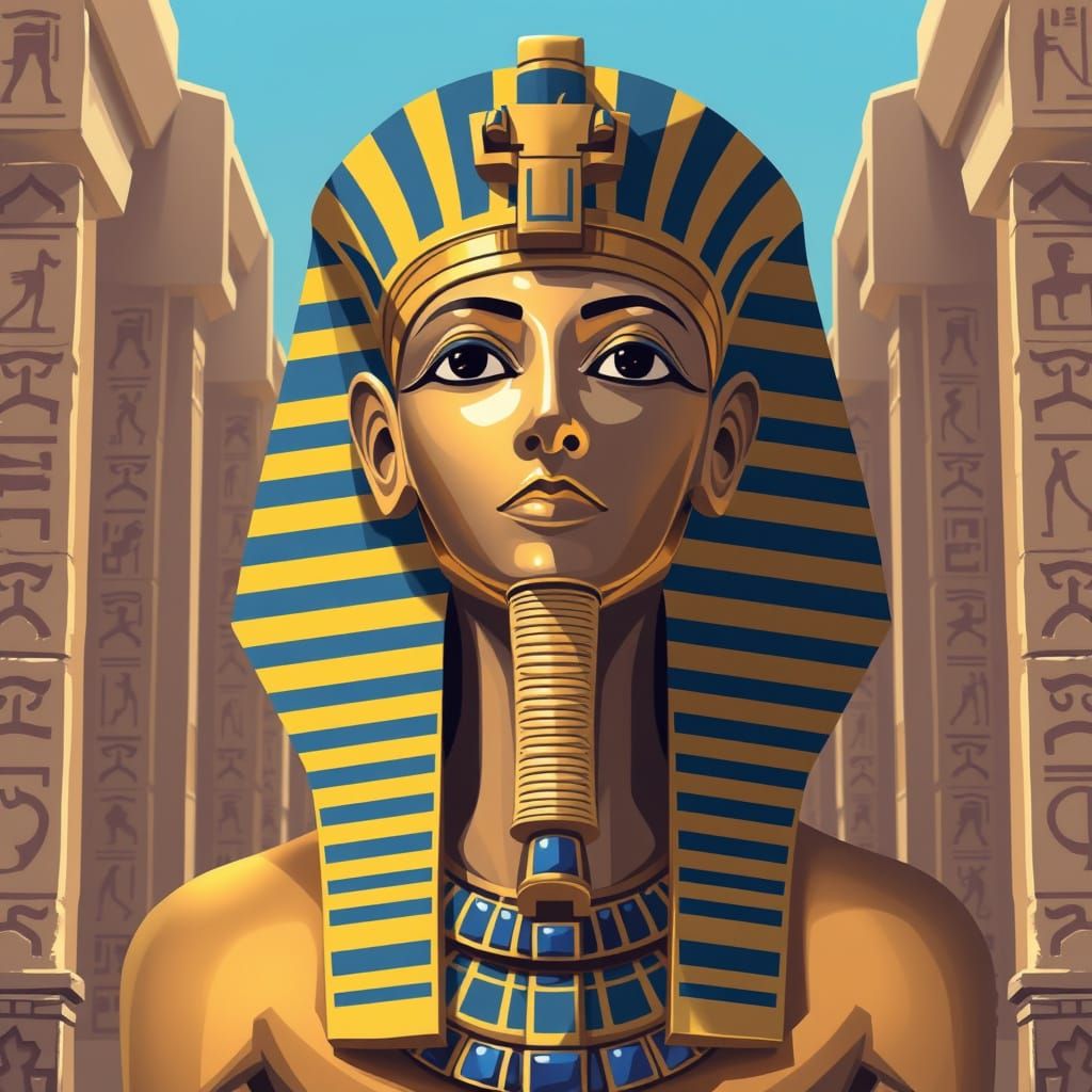 Egyptian Pharaoh in Majestic Ancient Art