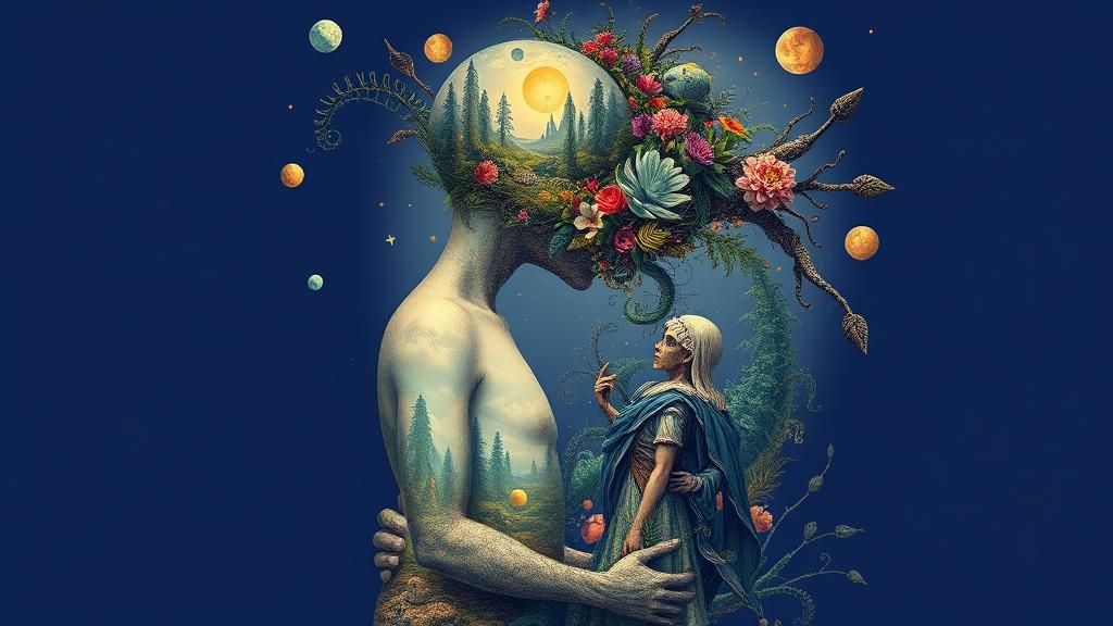 Surreal Intertwined Figures Reveal Fantasy Mindscape