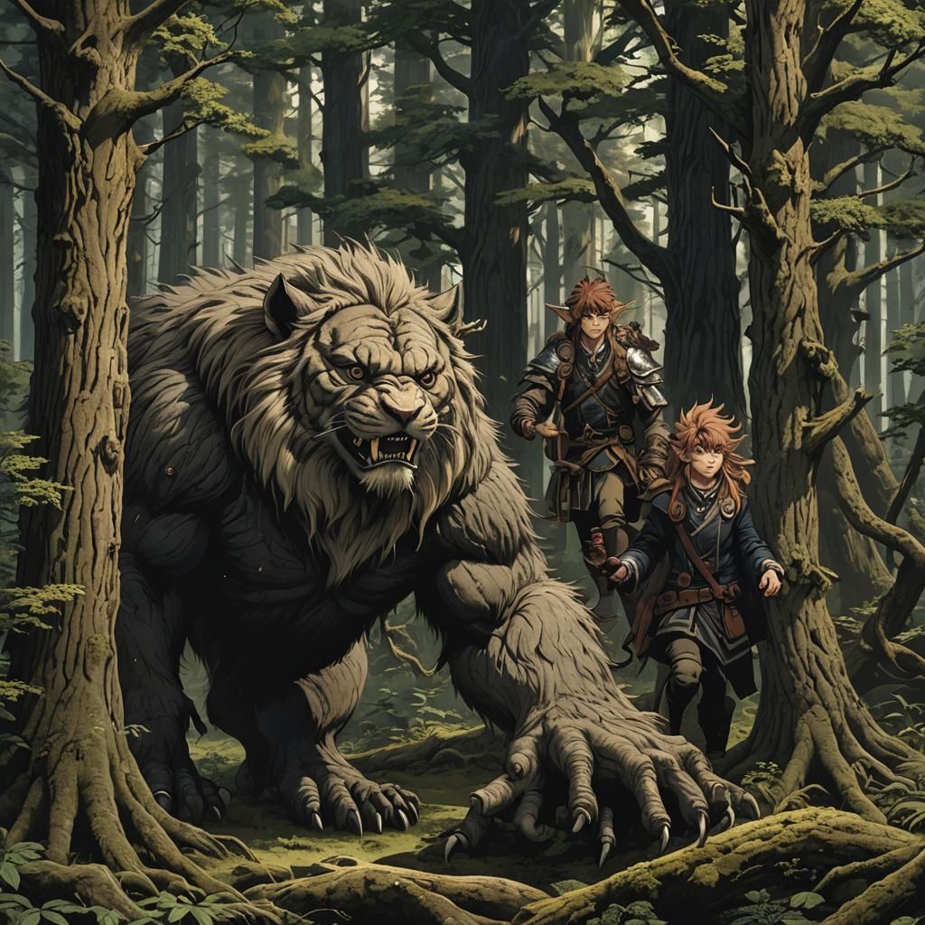 Troll Taming Tigers in Taiga Forest