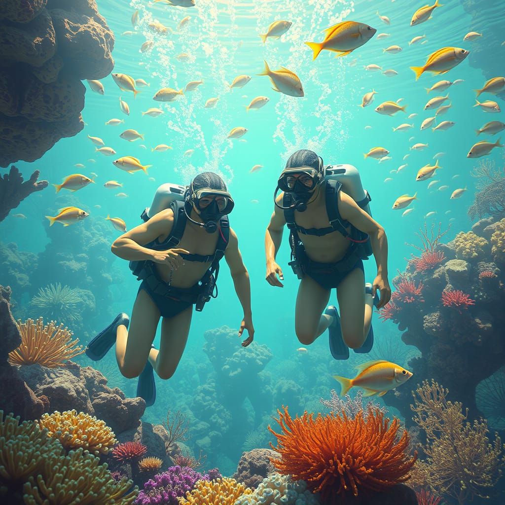 Underwater Dreamscape in Digital Painting Style