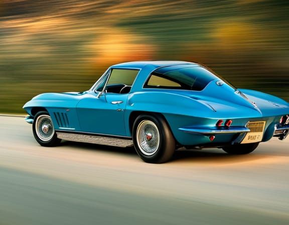 1963 Corvette Stingray Split Window at Sunset