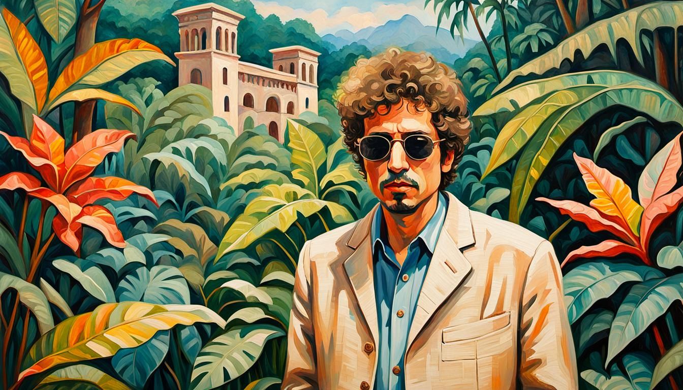 Bob Dylan Portrait in Watercolor Pop Art Style