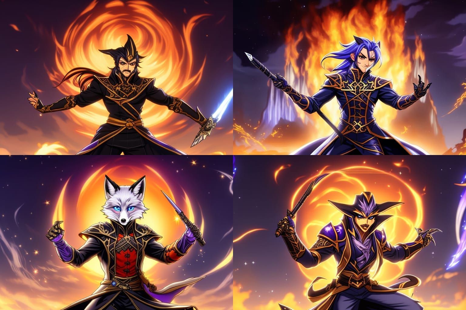 Stunning Anime Fox Villain in Astral Dojo
