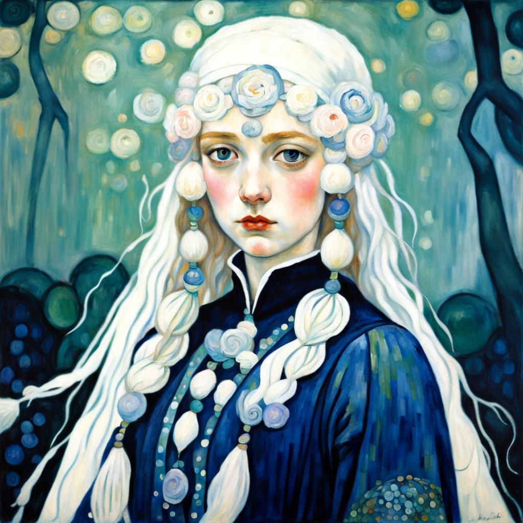 Inspired by Klee, Klimt, Renoir, Waterhouse, Botticelli