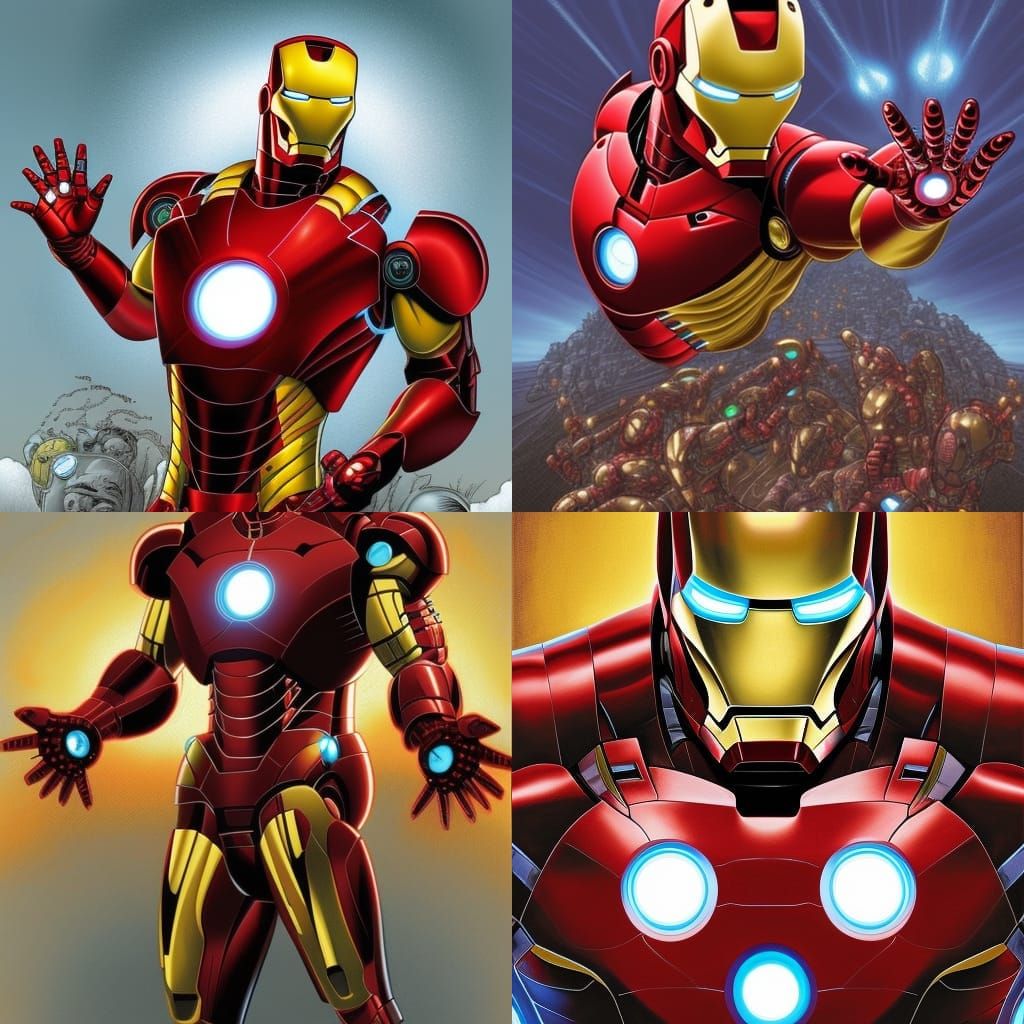 Iron Man Comic Book Art in Action