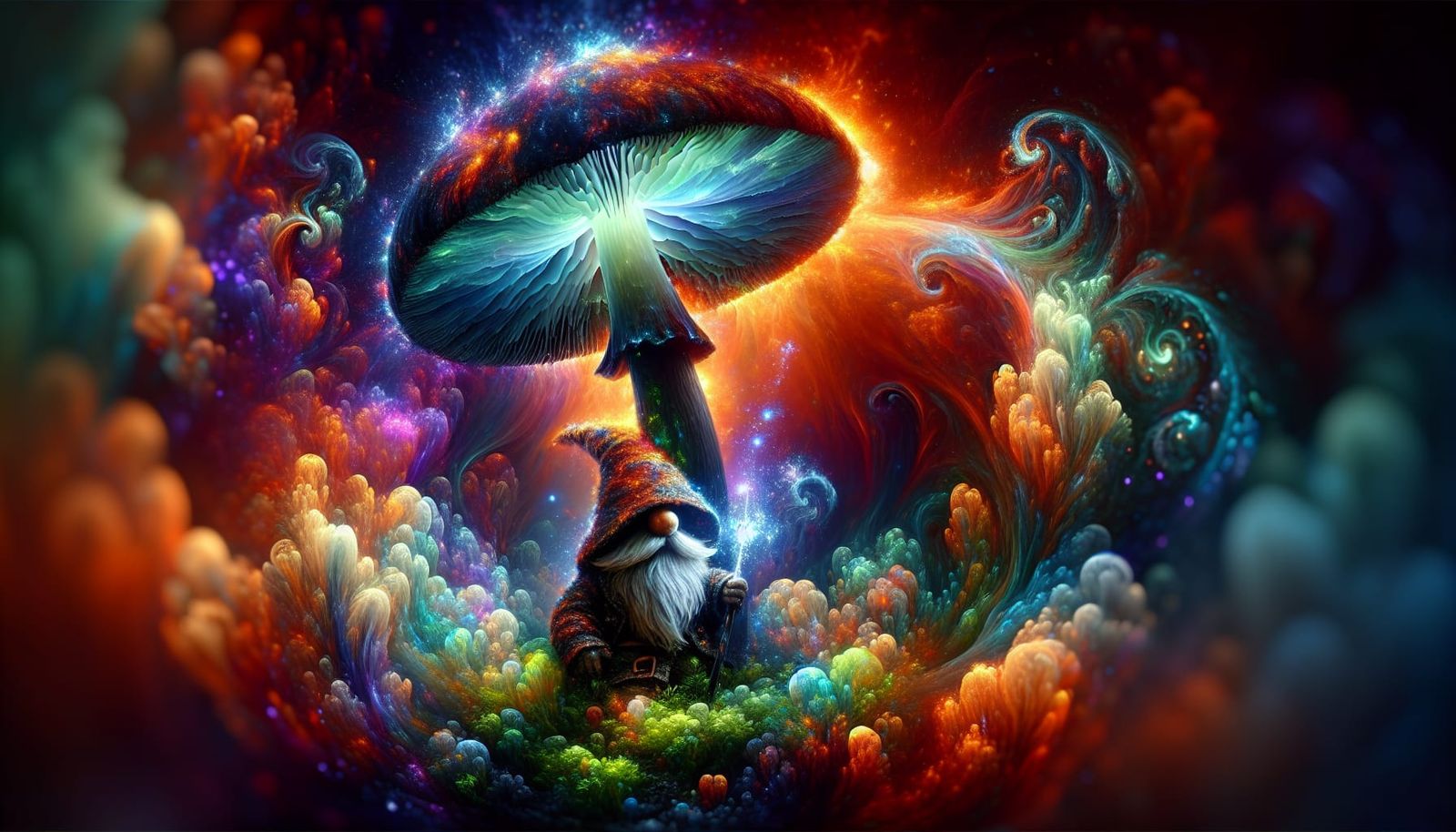 Gnome and a magic Mushroom