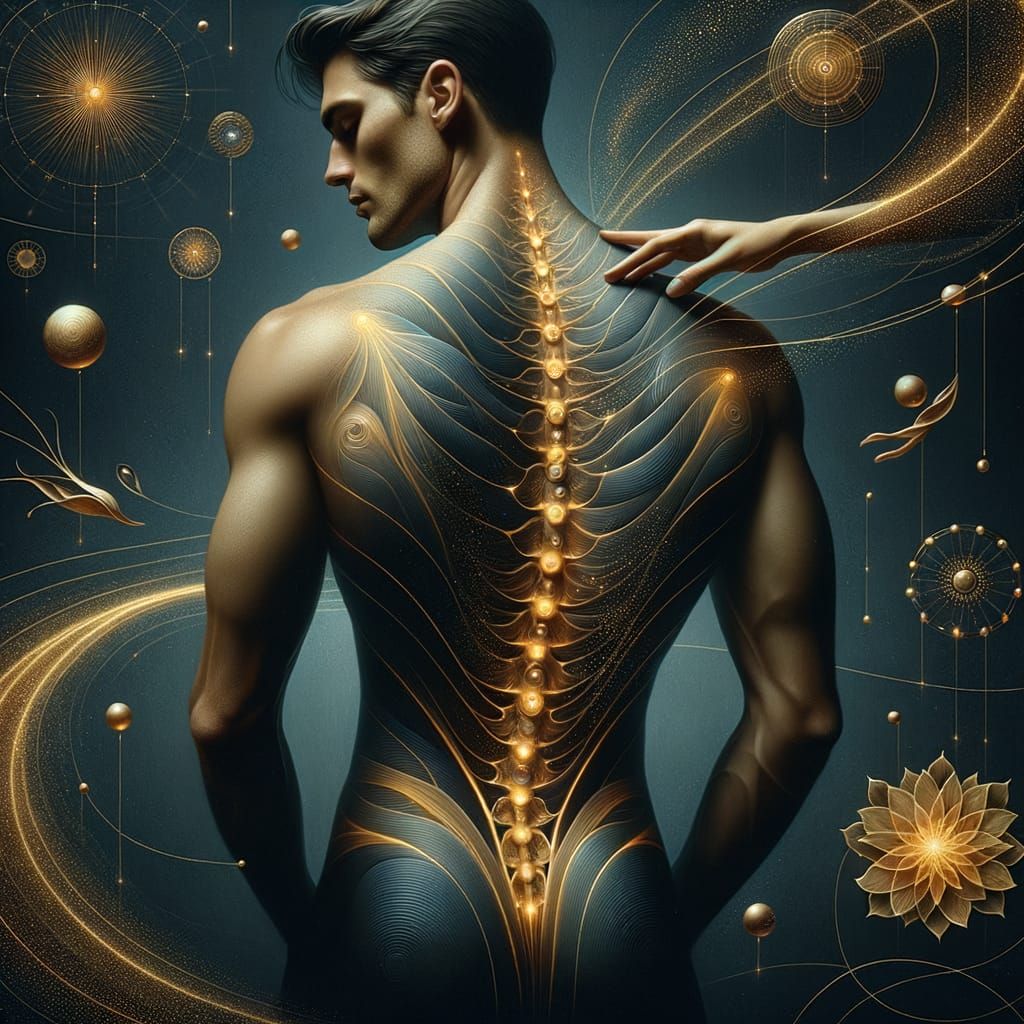 Elegant Male Form in Therapeutic Harmony