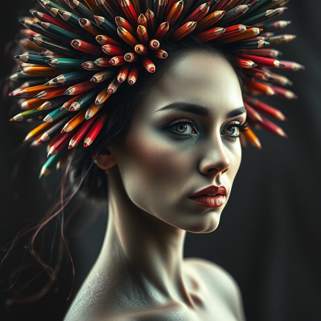 Vibrant Digital Portrait in Epic Cinematic Style