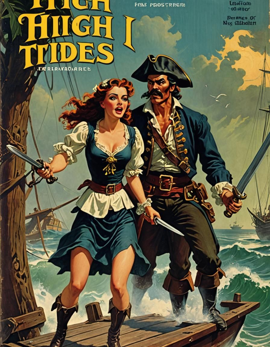 Vintage Pulp Magazine Cover: High Tides Adventure